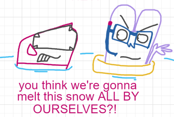 A panel from Ready Oar Knot, episode three of the Board Boards object show by Furretwalk/WalkingFurret.